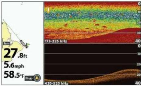 HUMMINBIRD HELIX 10 MSI+ GPS G4N CHO - Afficher une vue mixte d'imagerie verticale - 5