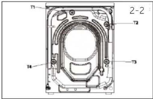 HOOVER H7W4 48MBC6-S - Demontez les boulons de transport - 2