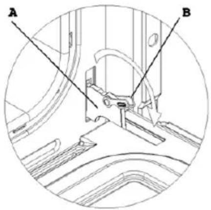 HOOVER HCO 460 X - Come togliere la porta forno (fig. 4) - 1