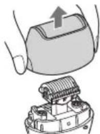 PANASONIC ES-WM31 - Rimozione del telaio della lamina esterna - 1