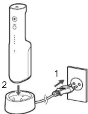 PANASONIC EW-DJ27 - Inserire l'unità principale direttamente nella sezione di caricamento con il lato anteriore rivolto in avanti. - 1