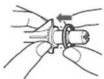 PANASONIC EW-DJ67 - Come fissare l'anello identificativo - 1