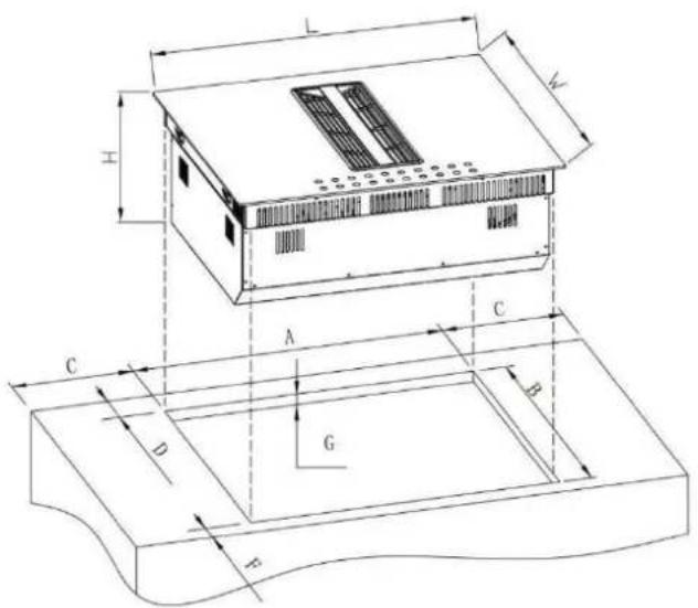 HOOVER HIH8ICF - DIMENSION OF INSTALLATION - 1