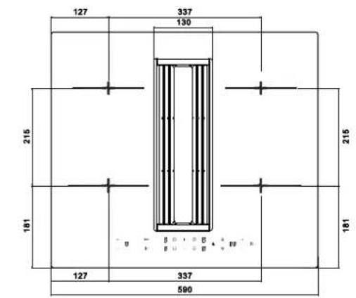 HOOVER HIH6ICF - Kaapin ja savuhormin koko - 4