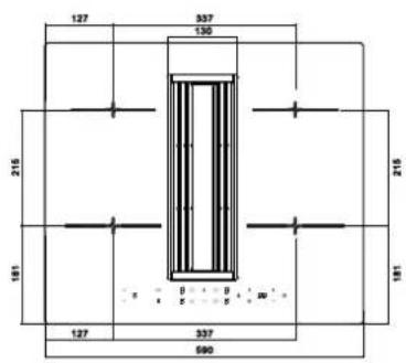 HOOVER HIH6ICF - Tamaño del mueble y del tubo de humos - 3