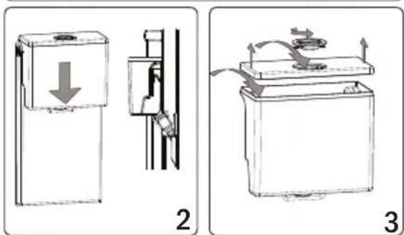 HOOVER HOCE4T620DWXK - Vattendispensem Montering av vattentank - 2