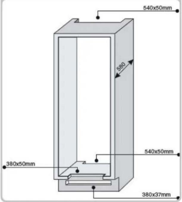 HOOVER HOTO 144 DE - VERBINDUNG DER WÄNDE DES EINBAUSCHRANKS MIT GERÄTETÜREN - 5