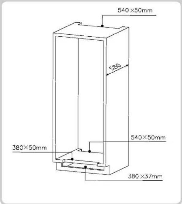 HOOVER HOTL 124 DE - VERBINDUNG DER WÄNDE DES EINBAUSCHRANKS MIT GERÄTETÜREN - 5