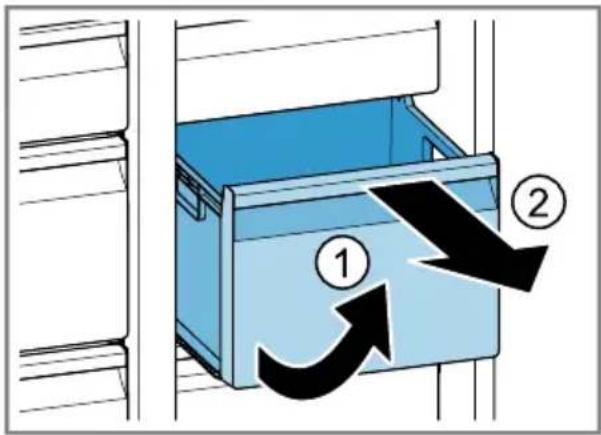 BOSCH KFD96APEA - Retirer le bac à produits congelés - 1