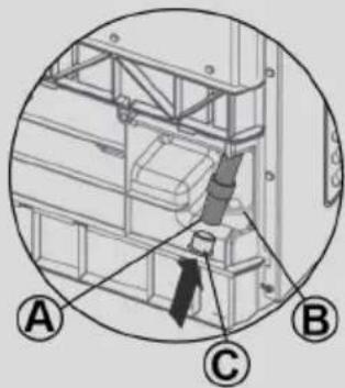 HOOVER HRE H9A3TBE-S/N - Fitting the drain hose - 4