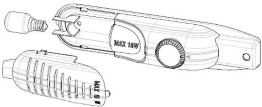 HOOVER HVEDS 5162XH - Replacing the light bulb - 1