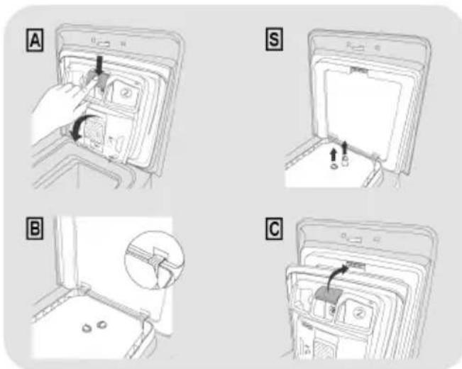 CANDY TCA273D2-S - Cleaning the detergent dispenser and its compartments - 1