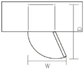 ZEROWATT EZMDNB 6182XN - Ajtó Helyszükséglet - 1
