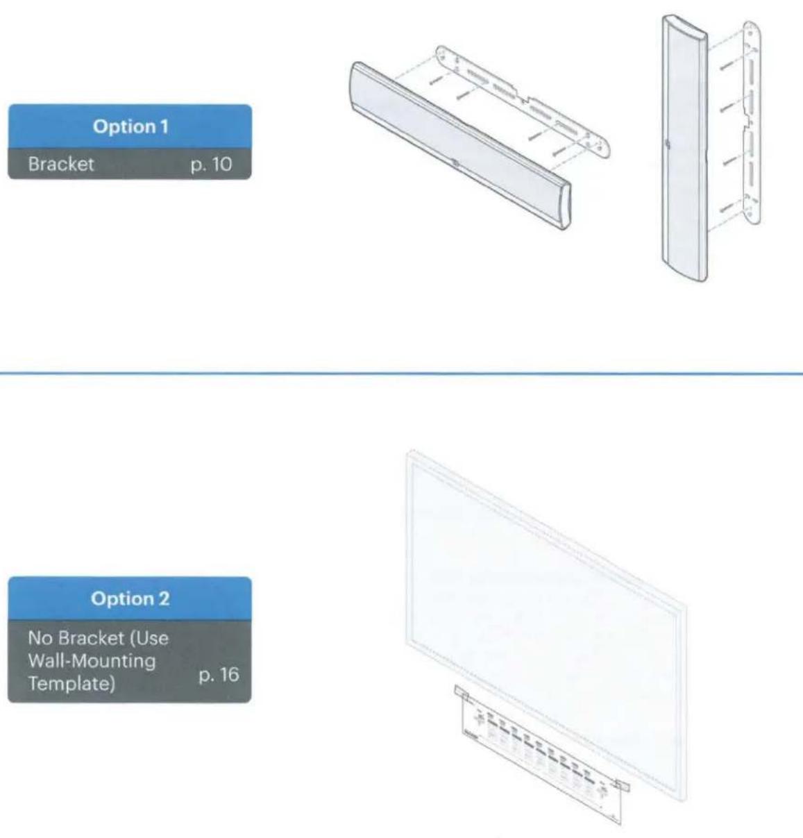 DEFINITIVE TECHNOLOGY Mythos LCR-85 - Choose your mounting method - 1