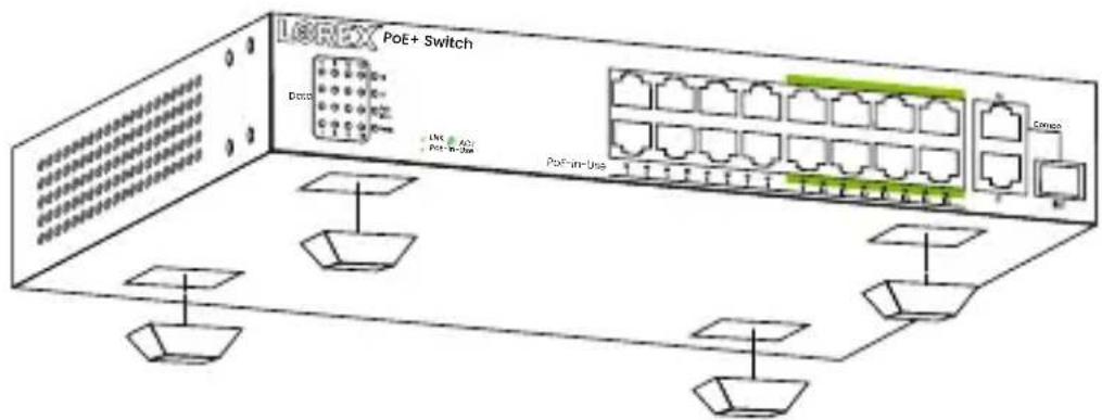 Lorex AEX16 - Desktop installation: - 1