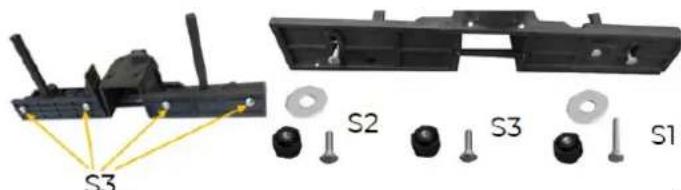 Holzmann TFM610V_230V - Montage des barres de support (x2) de serre-flan - 2