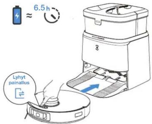 ECOVACS Deebot T30 Omni - DEEBOT-laitteen käynnistäminen ja lataaminen - 2