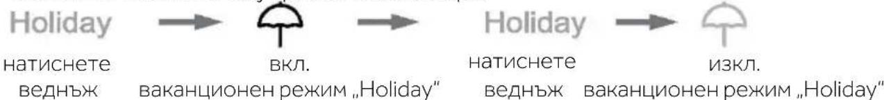 HAIER HSW59F18DWPT - Режим „Holiday“ - 1
