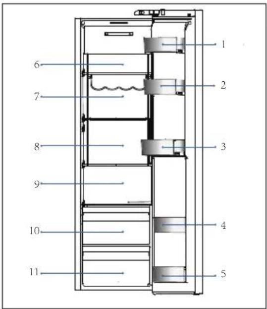 HAIER HSW59F18DWPT - Almacenamiento en el compartimento frigorífico - 1