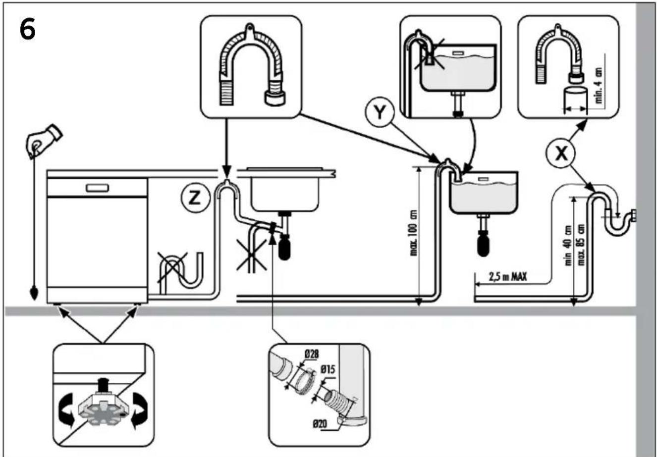 HAIER XFB 5C1S3FX - CONNECTING THE OUTLET HOSE - 1