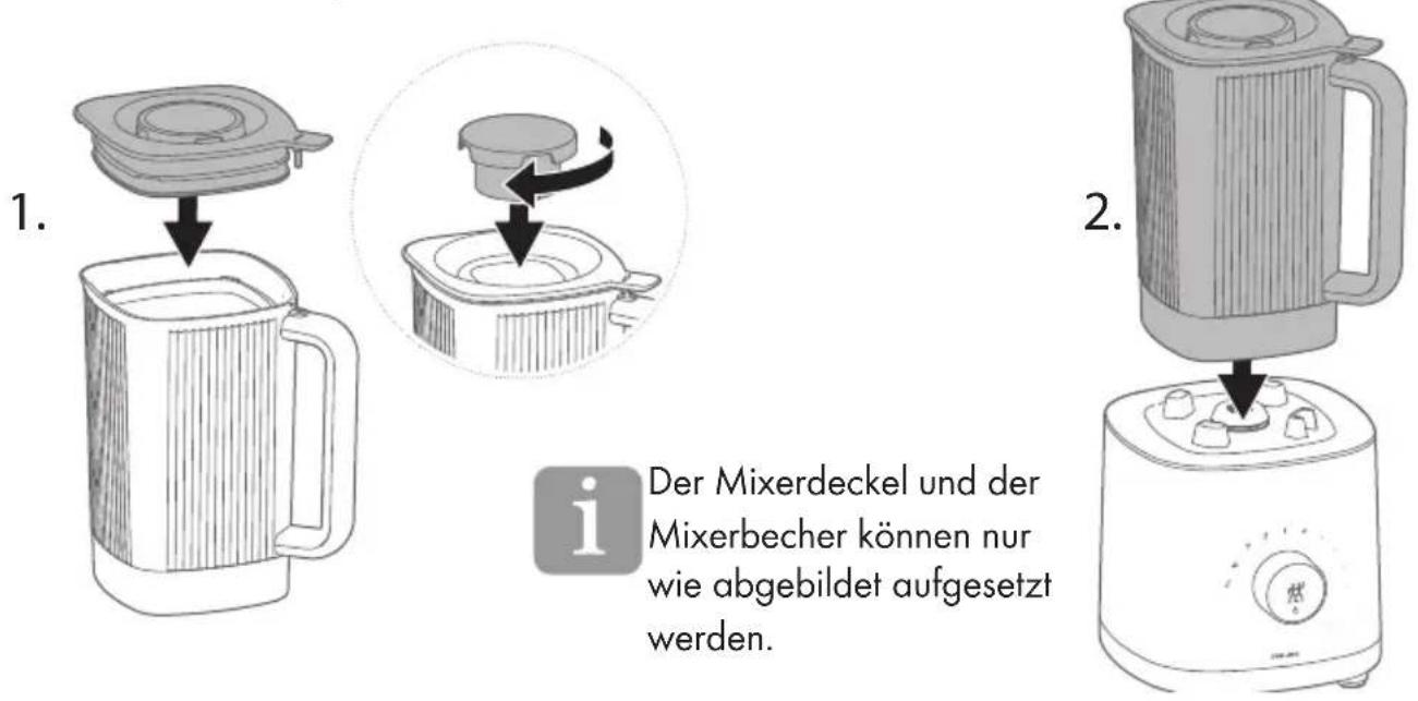 Zwilling Enfinigy Table Blender - Mixerbecher auf den Mixersockel setzen - 1