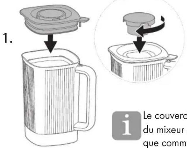 Zwilling Enfinigy Table Blender - Poser le bol du mixeur sur le socle du mixeur - 1
