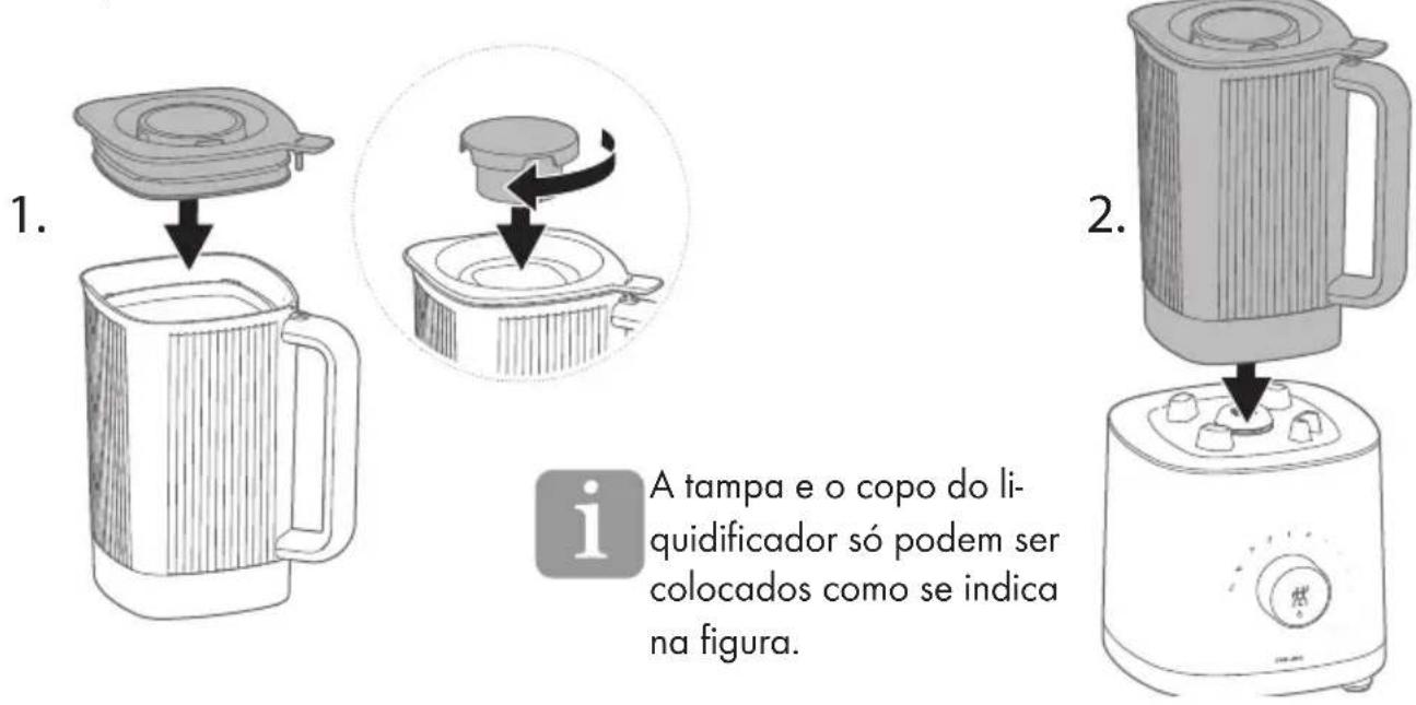 Zwilling Enfinigy Table Blender - Colocação do copo do liquidificador sobre a base - 1