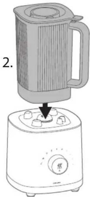 Zwilling Enfinigy Table Blender - Poser le bol du mixeur sur le socle du mixeur - 3