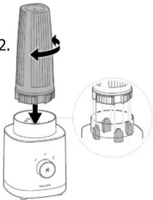 Zwilling Enfinigy Personal Blender - Putting the blender bowl on the base - 3