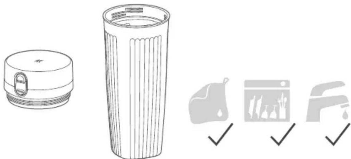 Zwilling Enfinigy Personal Blender - Mixerbeker en drinkbekerdeksel reinigen - 1