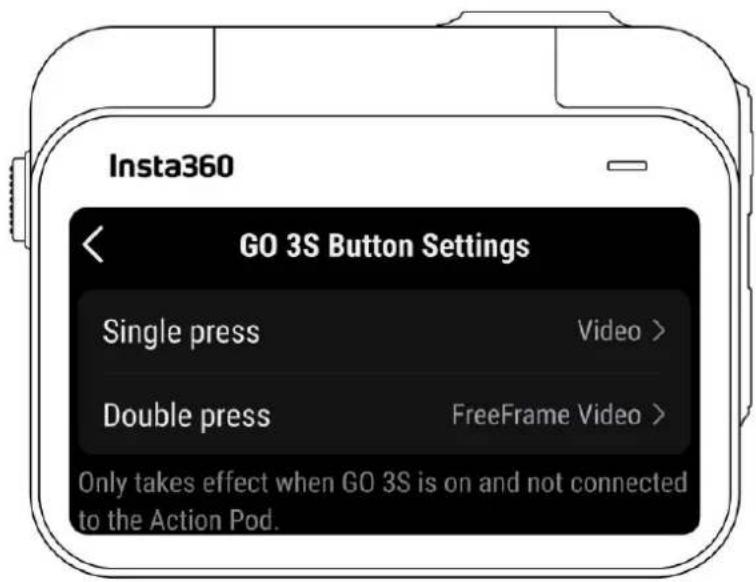 INSTA360 Go 3S - Personnalisation du bouton de la caméra GO 3S - 1