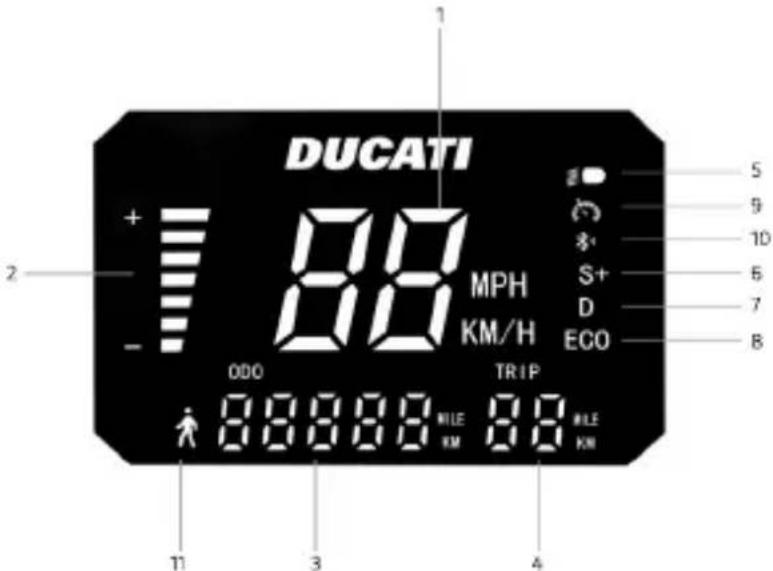 DUCATI PRO-III Advanced Safety - Información sobre los mandos / Panel de control - 8