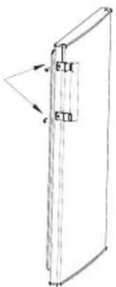 COMFEE RCT210WH2 - Installazione della maniglia della porta (facoltatto) - 2