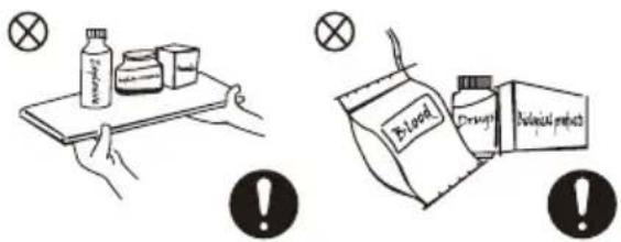 COMFEE RCB169WH2 - WARNINGS RELATED TO PLACING ITEMS - 1