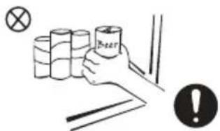 COMFEE RCB169WH2 - AVVERTENZE RELATIVE AL POSIZIONAMENTO DEGLI OGGETTI - 2
