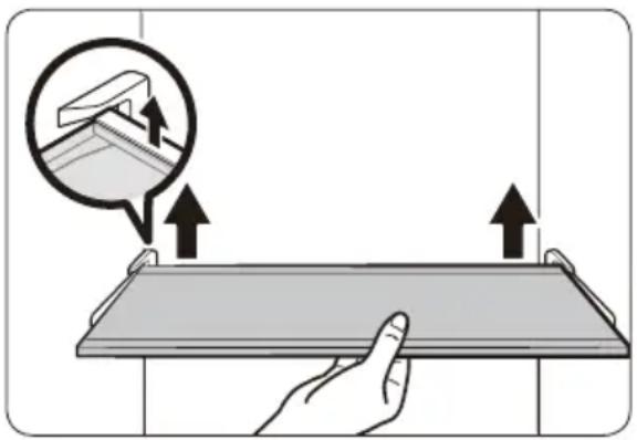 COMFEE RCB169WH2 - CLEANING THE GLASS SHELF - 1