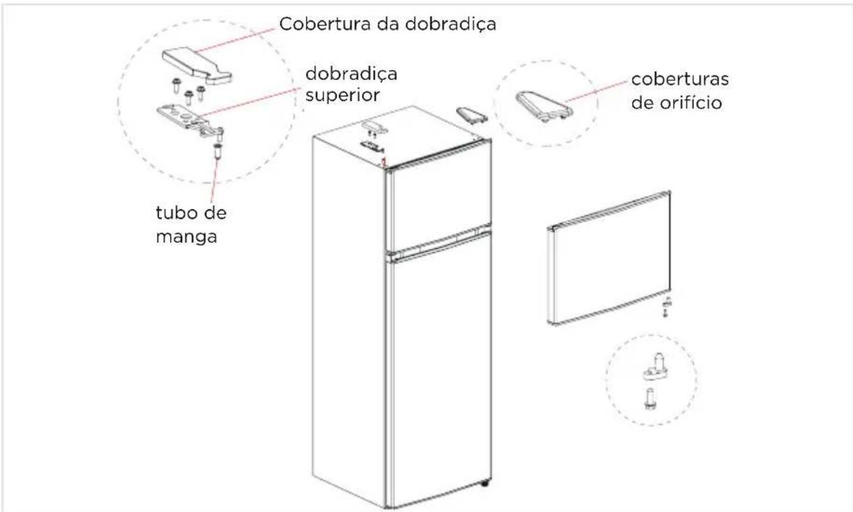 COMFEE RCT323WH2 - Peças já montadas na porta (como enviadas): - 12
