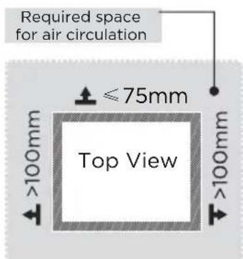 COMFEE RCT323WH2 - Dimensions and Clearances - 2