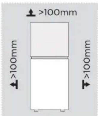 COMFEE RCT323WH2 - Abmessungen und Abstände - 1
