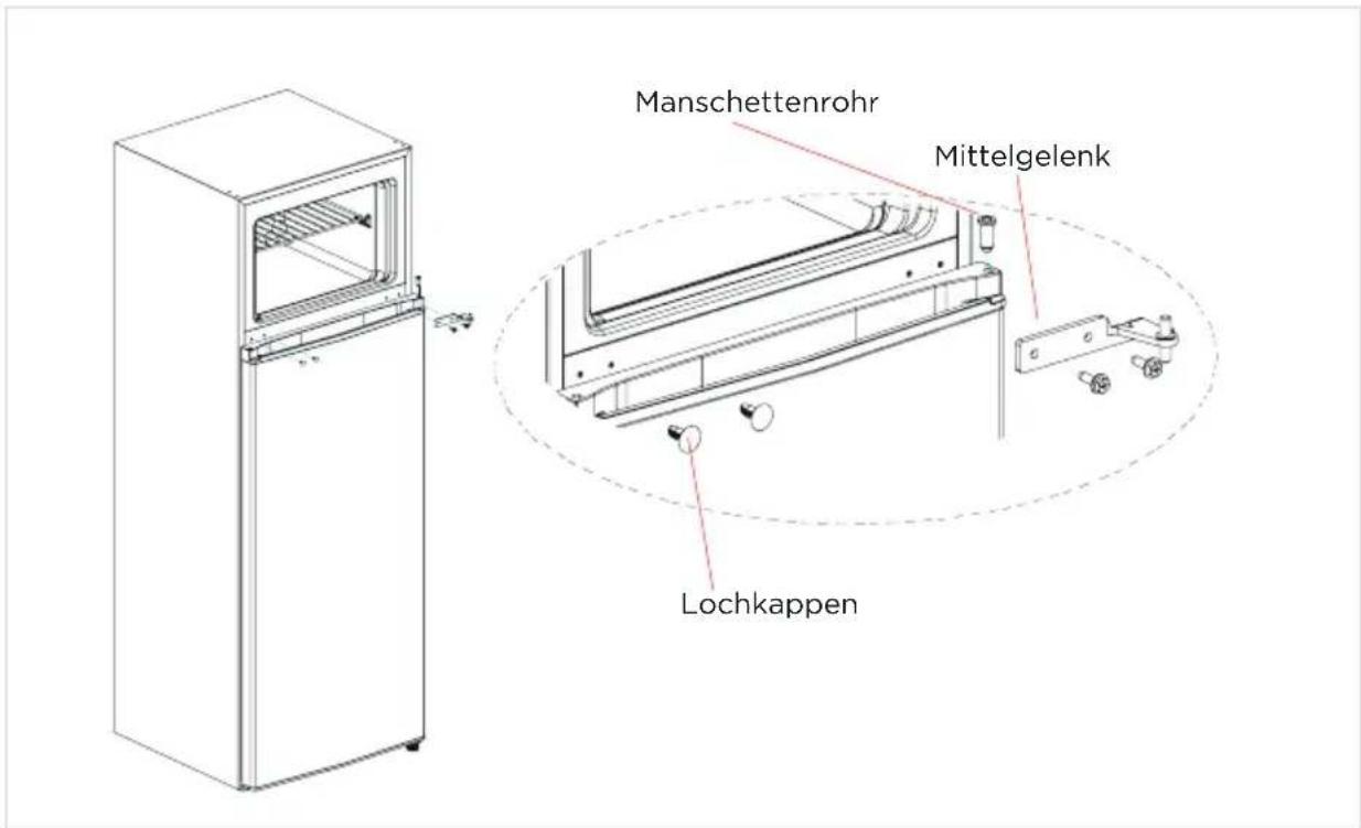 COMFEE RCT323WH2 - Die Teile sind bereits an der Tür montiert (Im Lieferumfang enthalten): - 9