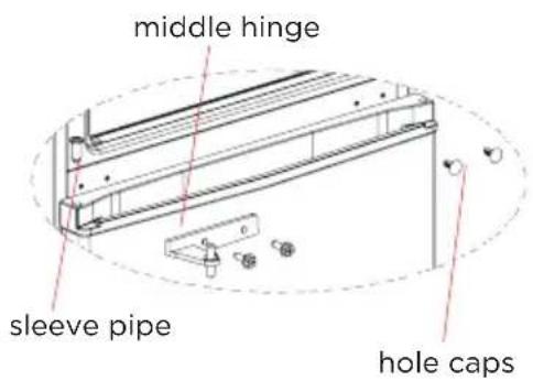 COMFEE RCT323WH2 - Parts already mounted on the door (as shipped): - 13
