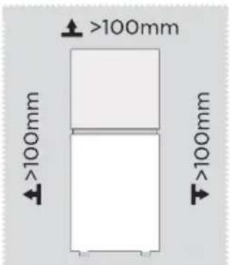 COMFEE RCT323WH2 - Dimensioni e Spazio Libero - 1
