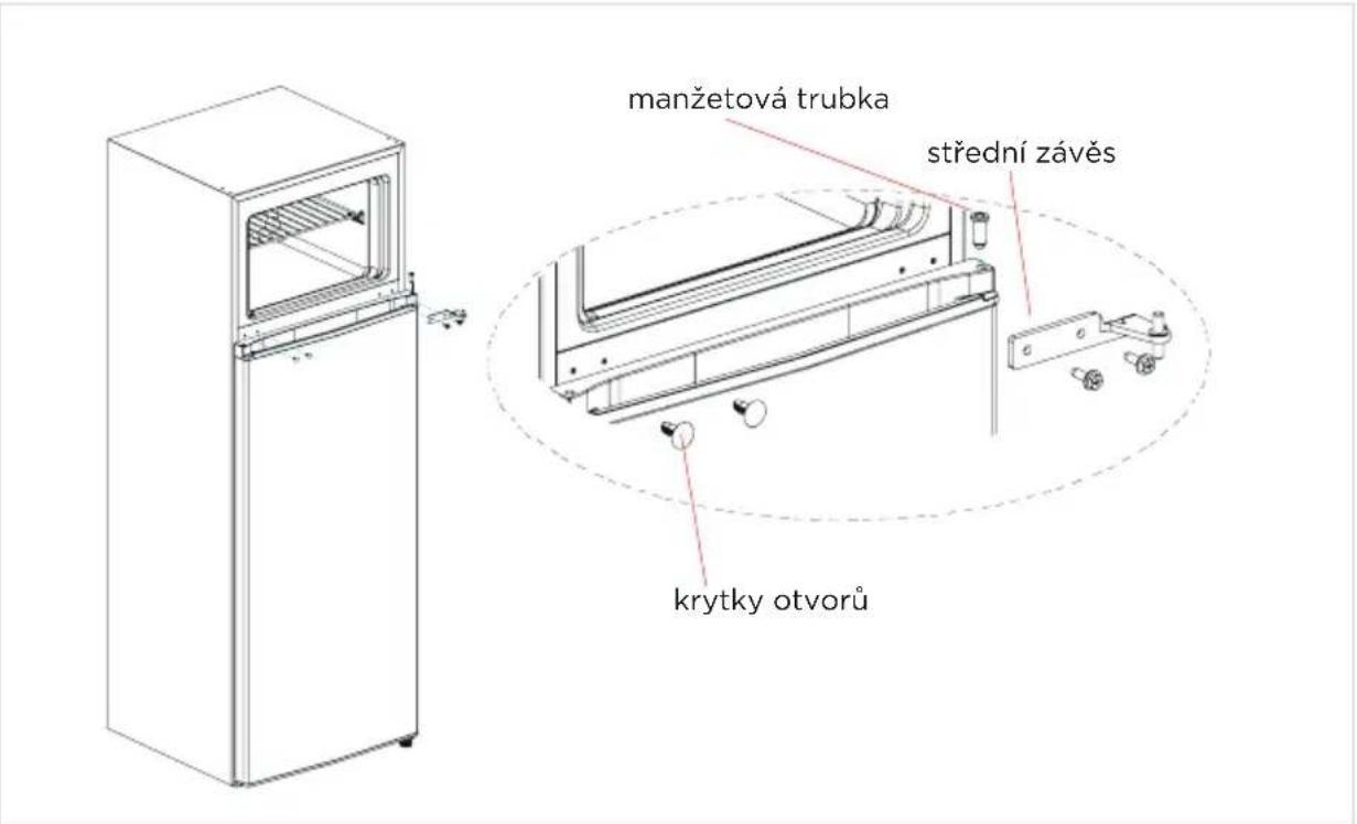 COMFEE RCT323WH2 - Díly již namontované na dveřích (jak jsou dodávány): - 9