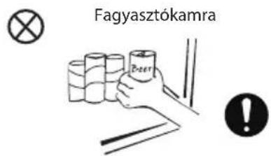 COMFEE RCU119WH2 - TÁRGYAK ELHELYEZÉSÉRE VONATKOZÓ FIGYELMEZTETÉSEK - 2