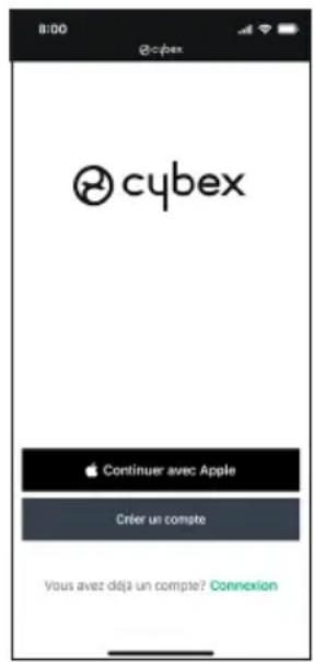 CYBEX Cloud T with SensorSafe - Préparer l'application mobile CYBEX - 5