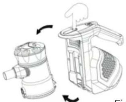 Di4 Aspirovac CA600 - Cleaning the dust container: - 1