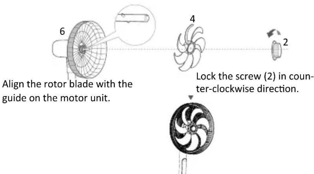 Brandson 305893 - Assembling and locking the rotor blade - 1