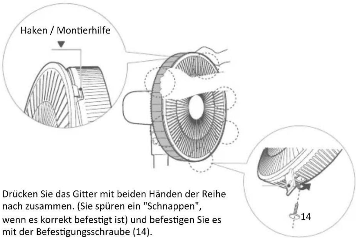 Brandson 305022 - Montage und Befestigung des vorderen Schutzgitters - 2