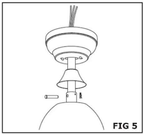 V-TAC VT-6552-3 - INSTALLATION OF THE DOWN ROD AND HANGER BALL - 2