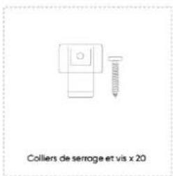Colliers de serrage et vis x 20